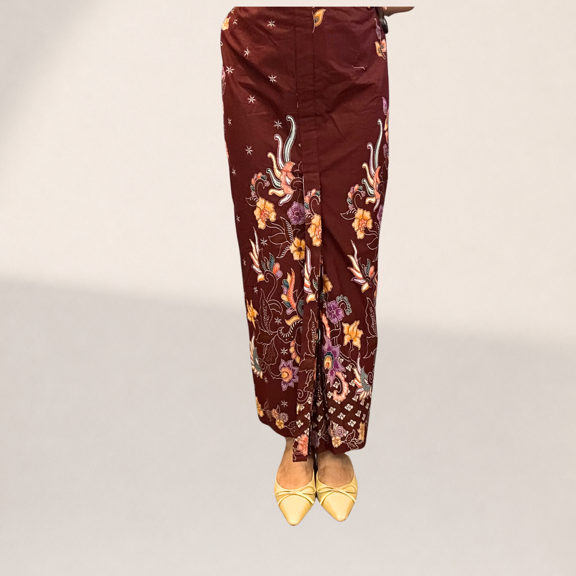 BATIK PRINTING SKIRT- MAROON