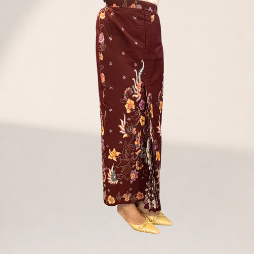 BATIK PRINTING SKIRT- MAROON
