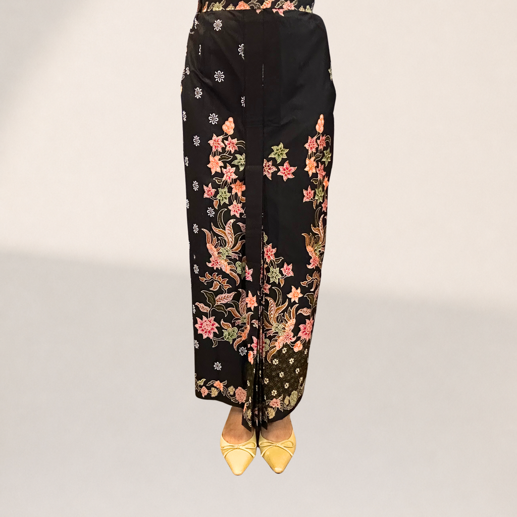 BATIK PRINTING SKIRT- BLACK