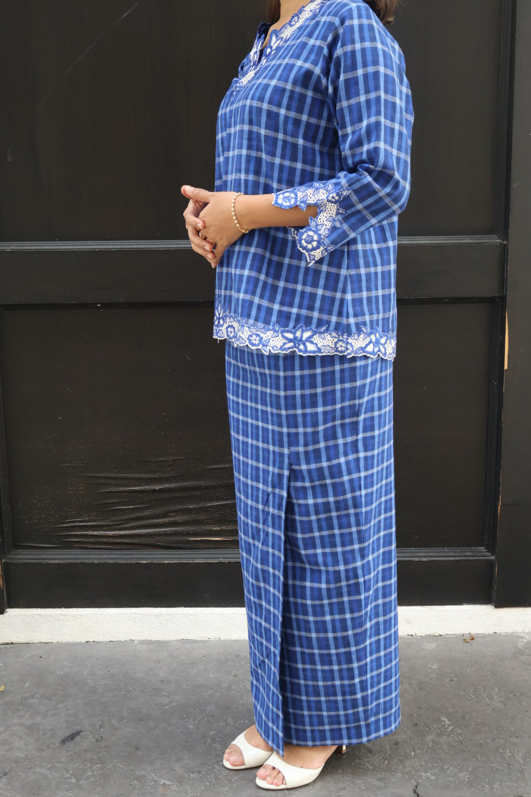 (PRE-ORDER) NAYARA KURUNG KEDAH IN GINGHAM BLUE