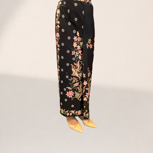 BATIK PRINTING SKIRT- BLACK