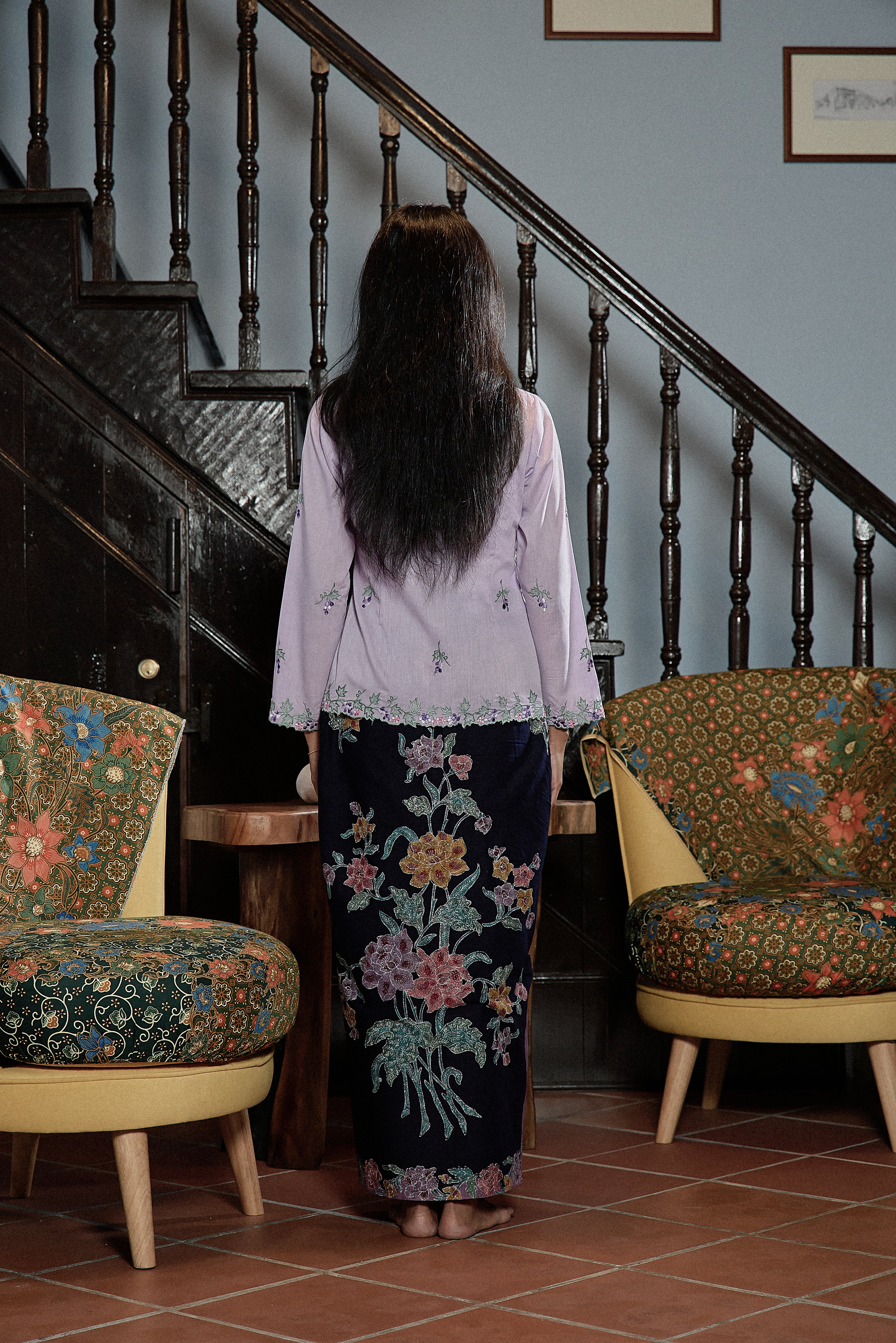 AZIZAH KEBAYA SULAM TOP IN LILAC