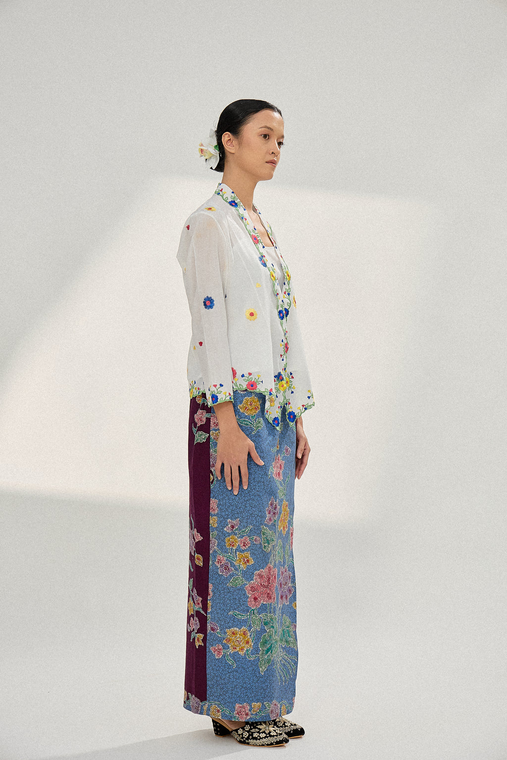 BATIK SKIRT SEMI-LUKIS BLUE