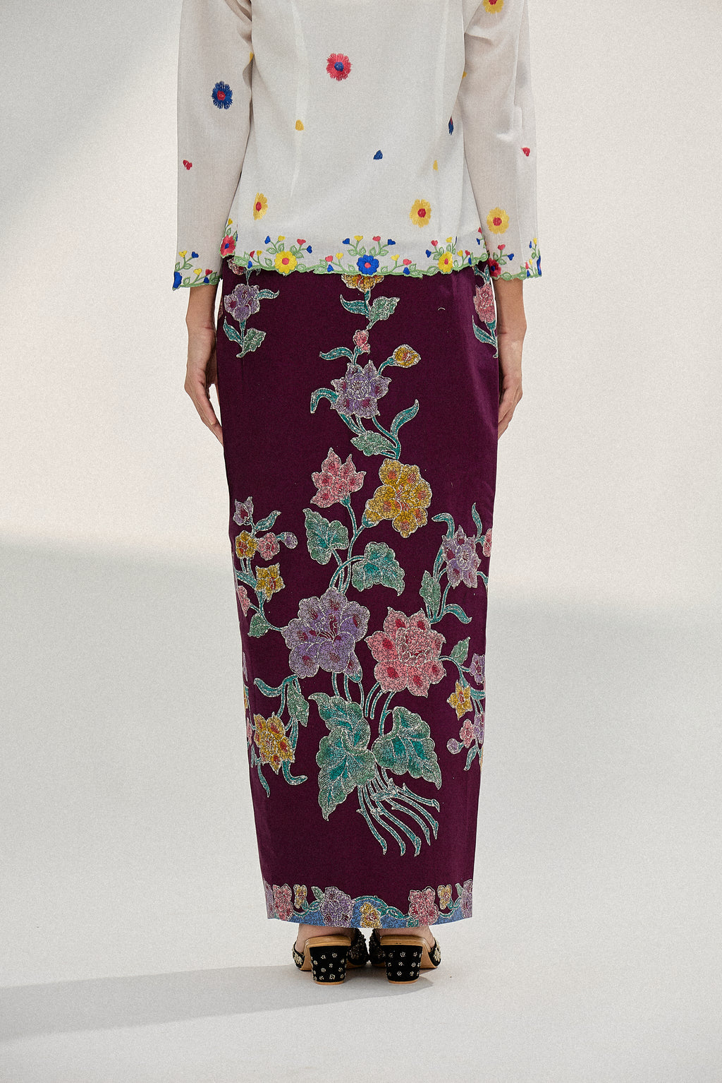 BATIK SKIRT SEMI-LUKIS BLUE