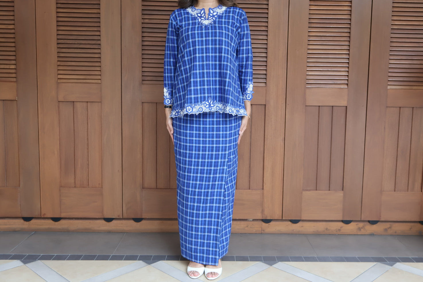 (PRE-ORDER) NAYARA KURUNG KEDAH IN GINGHAM BLUE
